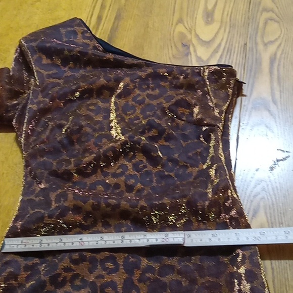 DRESS THE POPULATION Womens XS EXTRA SMALL Animal Print NEW Party One Shoulder - Picture 6 of 15